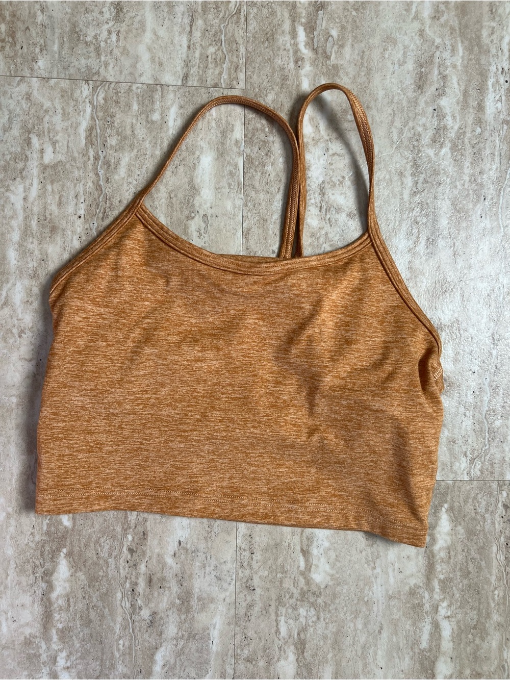 offline by aerie Mustard Orange The Hugger Moulant Bralette Recharge XS